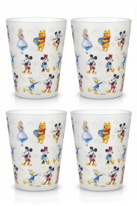 Best Brands Amz-ds-ppc100-dis100 Disney Reusable Plastic Cups 4 Pack 16 Oz Small 100 Frosted