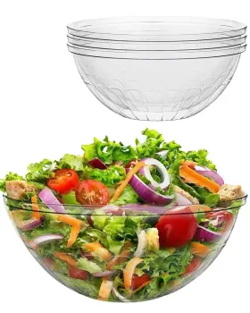Bv-ykw150-tm-4 Bestvip 4 Pack 150 Ounce Clear Plastic Serving Bowls 11.6 Inch Buffet Containers Bv-ykw150-tm-4 Bestvip 4 Pack 150 Ounce Clear Plastic Serving Bowls 11.6 Inch Buffet Containers