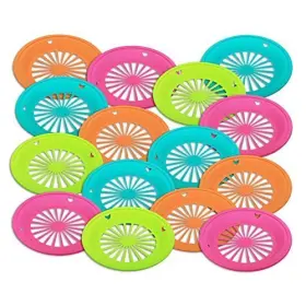 Bfdyy 769526134704 12 Reusable 10.5 Inch Plastic Paper Plate Holders In Bright Colors Multicolor-12