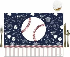 Bd4193z Big Dot Of Happiness Batter Up - Baseball Large Red White Blue Green Tan