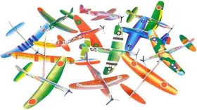 Bmgldrpln24 Big Mos Toys 24 Pack 8 Inch Glider Planes - Birthday Party Favor Plane Great P