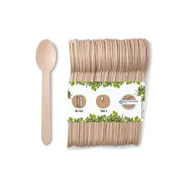 Dse06317 Bionatic Wooden Spoons 100 Pcs 6.5 Inch - Soup Biodegradable In