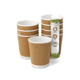Dhd04927 Biozoyg Pack Of 25 Coffee Cups Insulated Paper 200 Ml / 8 Oz Diameter 80 Mm Whit