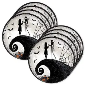 Birthday Express 887814225030 Birthdayexpress Nightmare Before Christmas 9 Round Lunch Plates 24