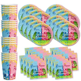 43234-1107 Birthday Galore Little Prince Or Princess Baby Gender Reveal Party Supplies Set Plates Napkins C