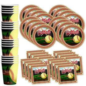 Birthday Galore 603016688622 Softball Star Party Supplies - Decorations
