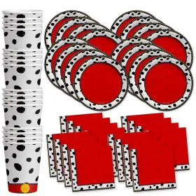 Birthday Galore 603016691592 Dalmatians Party Supplies Set Plates Napkins Cups Tableware Kit For 16