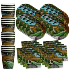 Birthday Galore 840106500154 Reptile Lizard Snake Party Supplies Set Plates Napkins Cups Tablewar