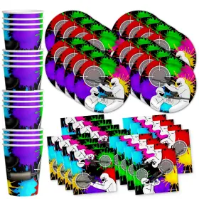 Birthday Galore 840106501601 Paintball Party Supplies Set Plates Napkins Cups Tableware Kit For 16