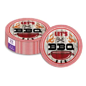 Birthday Galore 840106504329 Lets Bbq Red Gingham Party Supplies Paper Plates Summer Barbecue 32