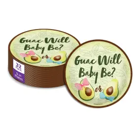 Birthday Galore 840106504411 Guac Will Baby Be Gender Reveal Party Supplies 32 Piece - Avocado Rev