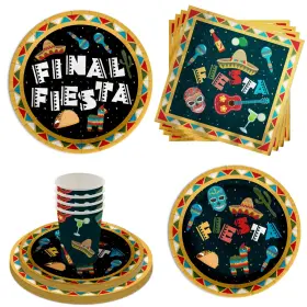 Birthday Galore 840106505210 Fiesta Party Supplies Mexican Theme Paper Tableware Set Graduation