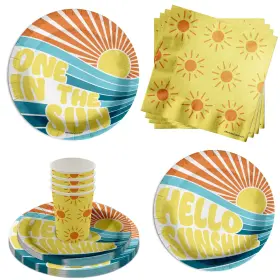Birthday Galore 840106506217 One In The Sun First Party Supplies Set Plates Cups And Napkins Tabl Birthday Galore 840106506217 One In The Sun First Party Supplies Set Plates Cups And Napkins Tabl