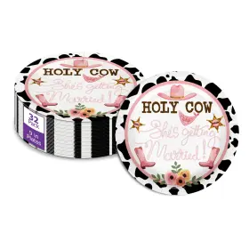 Birthday Galore 840106506811 Holy Cow Shes Getting Married Bridal Shower Party Supplies Large 9 Inch Paper Pl