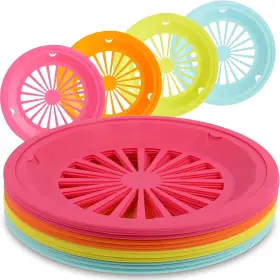 Black Duck Brand 445008734770 12-pack Reusable Plastic Paper Plate Holders Sturdy 9 Inch
