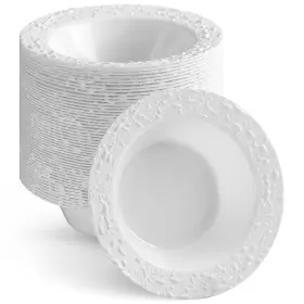 Bloomingoods 810067641173 Disposable Plastic Dessert Bowls 50pack 6 Oz. Small Heavyweight For Party
