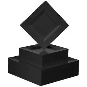 Bloomingoods 810067643214 100 Pcs Disposable Plastic Black Square Plates 100-pack 6.5 And 10