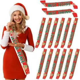 Gey-blosssound-2601 Blosssound 12 Pcs Christmas Gingerbread House Contest Sashes Party Trophy Award
