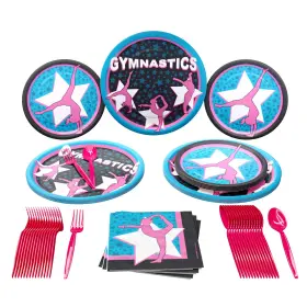 Blue Orchards 008853109666 Gymnastics Party Supplies Packs 100 Pieces For 16 Guests - Birth