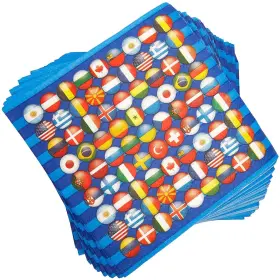 Blue Panda 194425013384 100 Pack Flag Paper Napkins For International Party 6.5 X In