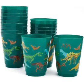 Blue Panda 194425018419 16 Pack Plastic Dinosaur Cups For Kids Dino Party Favors Birthday