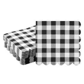 Blue Panda 194425200258 Scalloped Paper Napkins For Party Supplies 6.5 X In 100pack