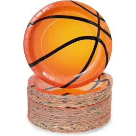 Blue Panda 194425211179 80 Pack Basketball Plates Sports Themed Birthday Party Supplies And Decorati