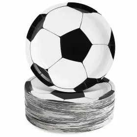 Blue Panda 194425211209 80 Pack Soccer Ball Plates Sports Themed Birthday Party Supplies And Decorat