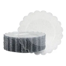 Blue Panda 194425482142 50 Pack Silver Plastic Plates For Party Supplies 9 Inch Disposable Gl