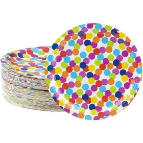 Blue Panda 843128116167 Disposable Plates - 80-count Paper Polka Dot Party Supplies For Appet