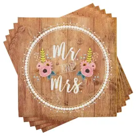 Blue Panda 843128118086 150-pack Mr And Mrs Napkins Disposable Rustic-style Wedding Napk