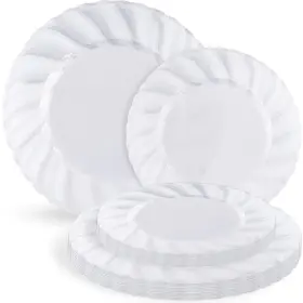 Blue Sky 729940026283 Elegant Ware Collection Disposable Clear Plates Combo 32 Count 7 Inch - 16 Cou