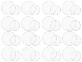 Blue Sky 729940038538 Contrast Dinnerware Combo - 32 Count Ultramodern Clear White-rimmed Disposa