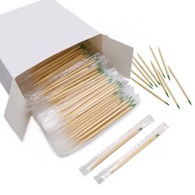 Blue Top 754193184152 Wood Bamboo Mint Individually Cello Wrapped Toothpick 1000 Pcs