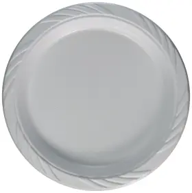 Bluesky 729940002416 Blue Sky 100 Count Disposable Plastic Plates 9-inch White
