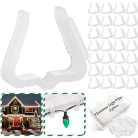Zn-blulu-4338 Blulu 120 Pcs Christmas Light Clips With Clear Plastic Case Outdoor 1 5/8 Inc