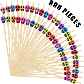 Ma-boao-9585 Boao 800 Pcs Skull Picks Toothpicks Cocktail For Drinks 4.7 Inch Skewers