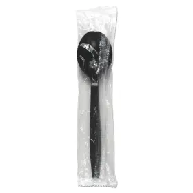 1196235 Boardwalk Heavyweight Wrapped Polypropylene Cutlery Soup Spoon Black 1000 Ct
