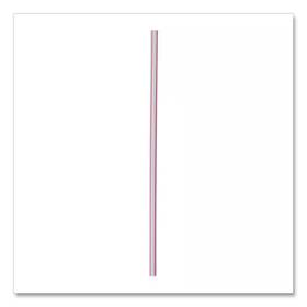 Boardwalk 445026897853 Red Wrapped Jumbo Disposable Plastic Straws 7.75 Inch 400/pack 25 Packs/carton