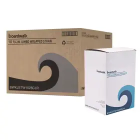 Boardwalk 726084975675 Clear Wrapped Giant Disposable Polypropylene Straws 10.25 Inch 1 000/carton Boardwalk 726084975675 Clear Wrapped Giant Disposable Polypropylene Straws 10.25 Inch 1 000/carton