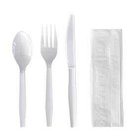 Boardwalk 749507005636 Disposable Plastic Cutlery Set Four Piece Silverware Kit Case Of