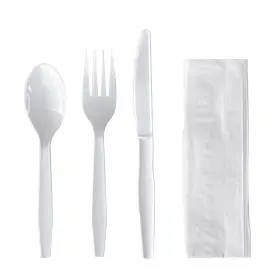 Boardwalk 749507005636 Disposable Plastic Cutlery Set Four Piece Silverware Kit Case Of Boardwalk 749507005636 Disposable Plastic Cutlery Set Four Piece Silverware Kit Case Of
