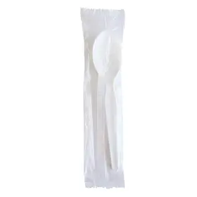 Boardwalk 749507005681 Disposable Plastic Soup Spoons Case Of 1 000 Individually Wrapped White Po