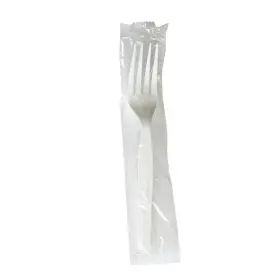 Boardwalk 749507005773 Disposable Plastic Forks Case Of 1 000 Individually Wrapped Whit