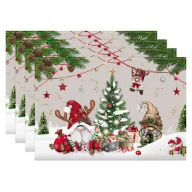Bhm0012 Bonhause Christmas Gnomes Placemats Set Of 4 12x18 12x18inch Winter Bhm0012 Bonhause Christmas Gnomes Placemats Set Of 4 12x18 12x18inch Winter