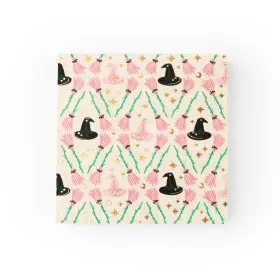 Bf25wtch-ln-mul Bonjour Fete F Te Witch Hat And Broom Large Paper Napkins 3-ply Halloween Lunch Na