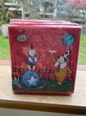 Boston International 686423078125 Ihr 3-ply Paper Napkins 20-count Lunch Dog Circus