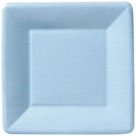 Boston International 686423443442 Ideal Home Range 8 Count Paper Plates Classic Linen Light Blue 7-inch