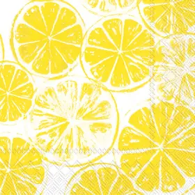 Boston International 686423600128 Ihr 3-ply Paper Napkins 20-count Lunch Size Lemon Bar