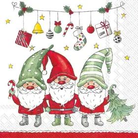 Boston International 686423664212 Ihr Cocktail Beverage Paper Napkins 5 X 5-inches Xmas Good Fellows